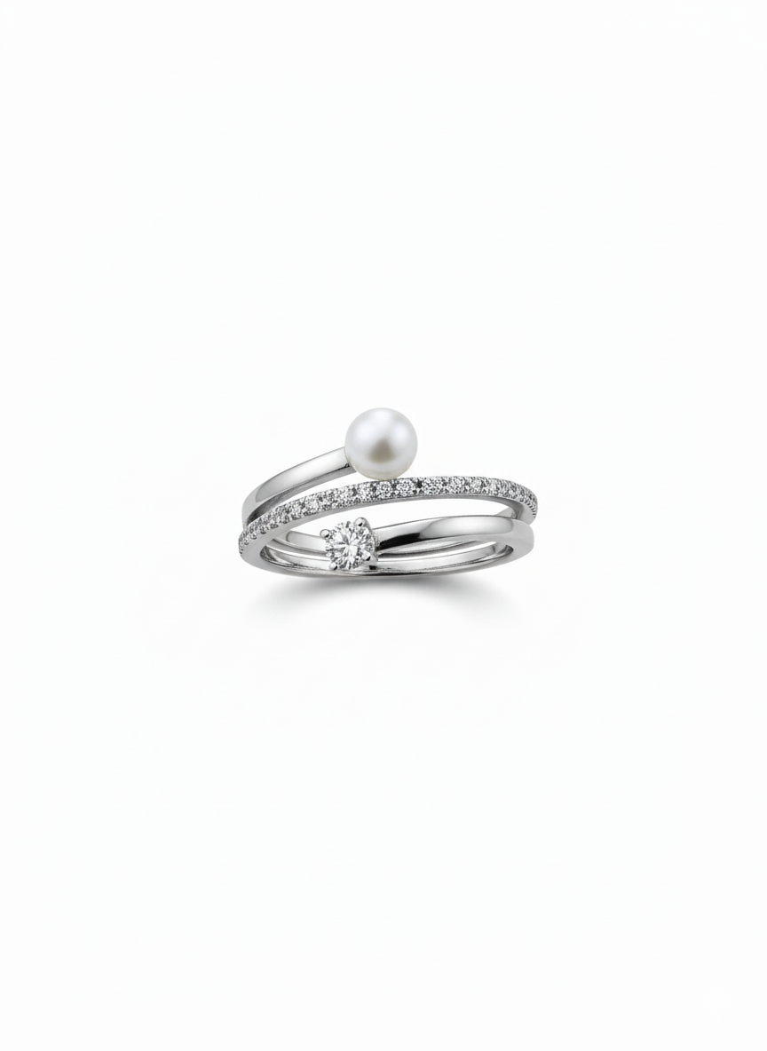 Pearl Orbit Ring